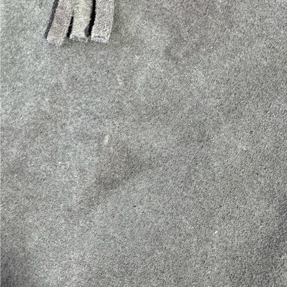 Manitobah Mukluks Suede Pouchette Shoulder Bag Crossbody Grey Aztec Wool - Picture 3 of 12